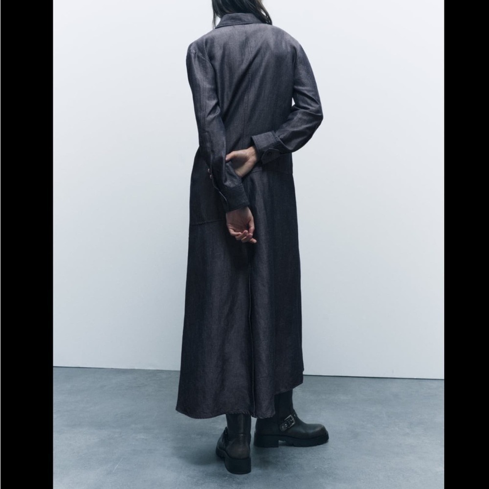 ZARA LINEN BLEND SHIRT DRESS ZW COLLECTION - SIZE XS and S - BRAND NEW WITH TAG - Picture 12 of 13